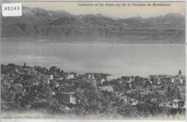 Lausanne et les Alpes vus de la Terrasse de Montbenon