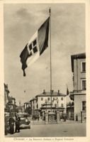 Chiasso   TI  -  La Barriera Italiana e Dogana CH   um 1933