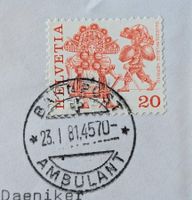 Bahnpoststempel 23.1.81 (Ambulant) auf Beleg