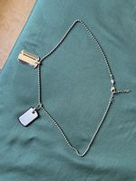Fossil Kette mit Anhänger Dog Tag Stay Sharp silberfarben 