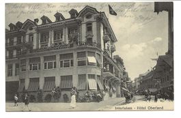 Interlaken (BE) Hôtel Oberland - Fuhrwerk - 1925