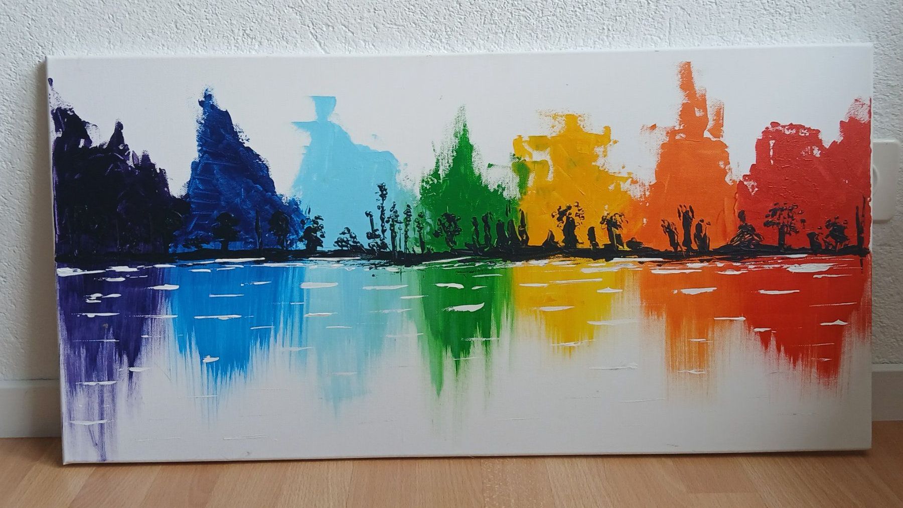 Foto & Immagini: Acrylbild, Handgemalt "Regenbogen" – Usato da Udligenswil venduto da Quarz2002