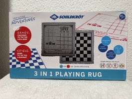 Schildkröt 3-in-1 Spielteppich - Dame, Mühle,Tictactoe