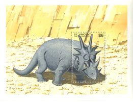 Block "Dinosaurier". St. Vincent