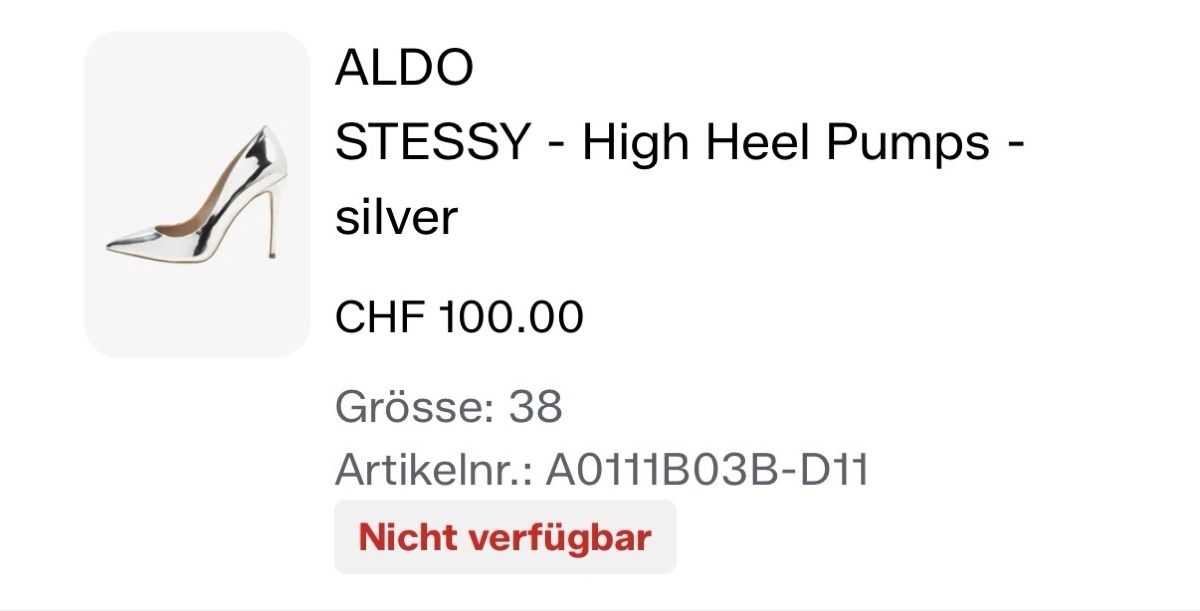 Aldo Damenschuhe: Silver Pumps von ALDO – Gebraucht aus Thun von tat_wg9t 2