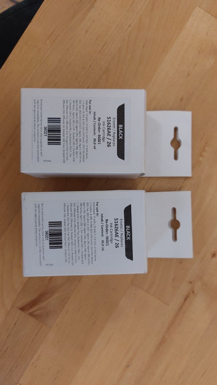 Hewlett Packard Cartucce per stampanti & toner: HP 26 Druckerpatronen schwarz – Nuovo e nell'imballaggio originale da Olten venduto da sang1 2