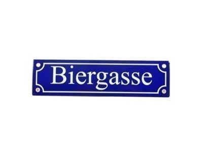 Insegne: Emailschild - Biergasse – Nuovo e nell'imballaggio originale da Ennetbürgen venduto da open24shop