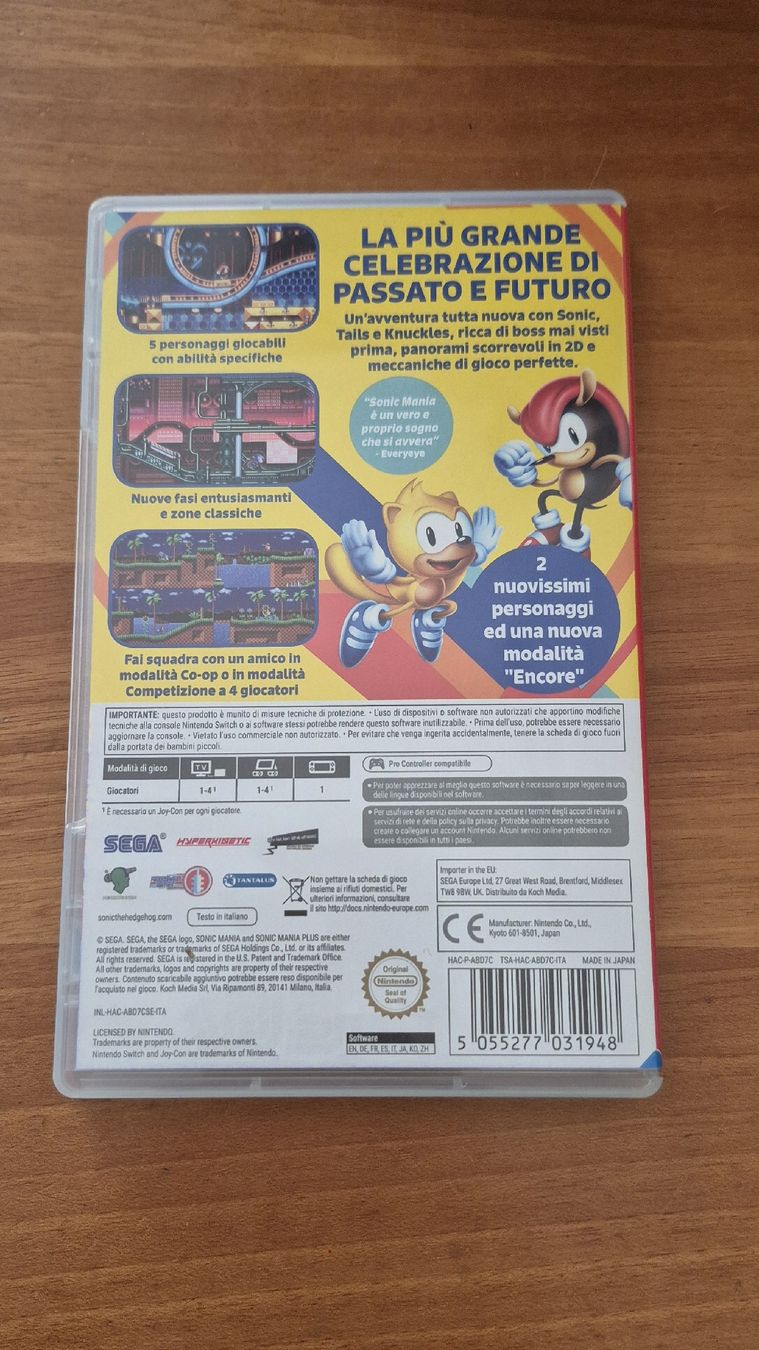 Nintendo Jeux: SONIC Mania plus Nintendo Switch Spiel – D'occasion à Bedano par ju73 1