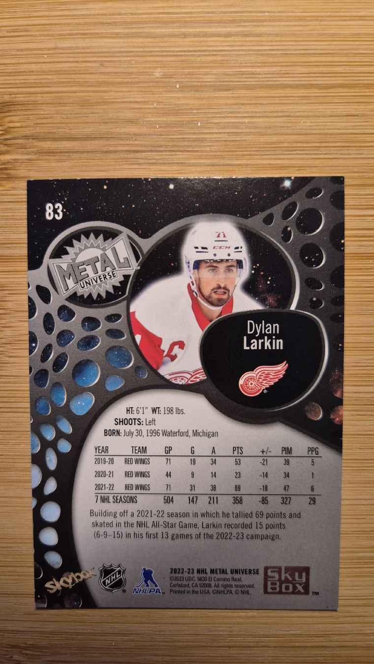 NHL Carte collezionabili: NHL Detroit Red Wings Dylan Larkin – Usato da Bellach venduto da paedu-1980 1