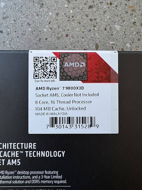 Amd PCs: NEU & OVP - AMD Ryzen 9800 X3D – Neu und originalverpackt aus Zürich von ShotaroKaneda 1