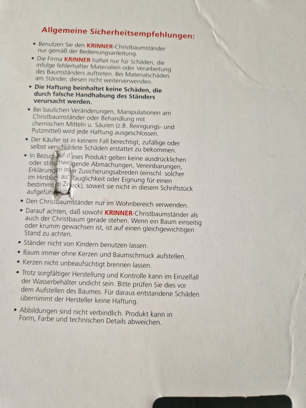 Krinner Christbaumständer: Krinner Christbaumständer "Cristall", grün, neuwertig – Gebraucht aus Rebstein von Ajs_Toy_Palast_1 4
