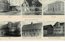 Gruss aus EGETHOF TG sehr seltene Mehrbildkarte gel. 1909!