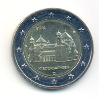 Deutschland 2 Euro 2014 Niedersachsen Münzstätte G Karlsruhe