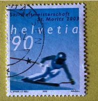 Nr.1068 GESTEMPELT Skirennfahrer 2002  Siehe Original Fotos.