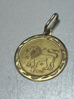 Medaillon Löwe Leone 750 Gold Anhänger Damen / Herren 16m...