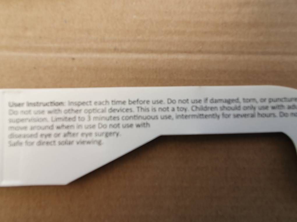 Lunettes & Verres: Sonnenfinsternis Schutzbrille – Neuf (Voir description) à Widen par wash-board 2