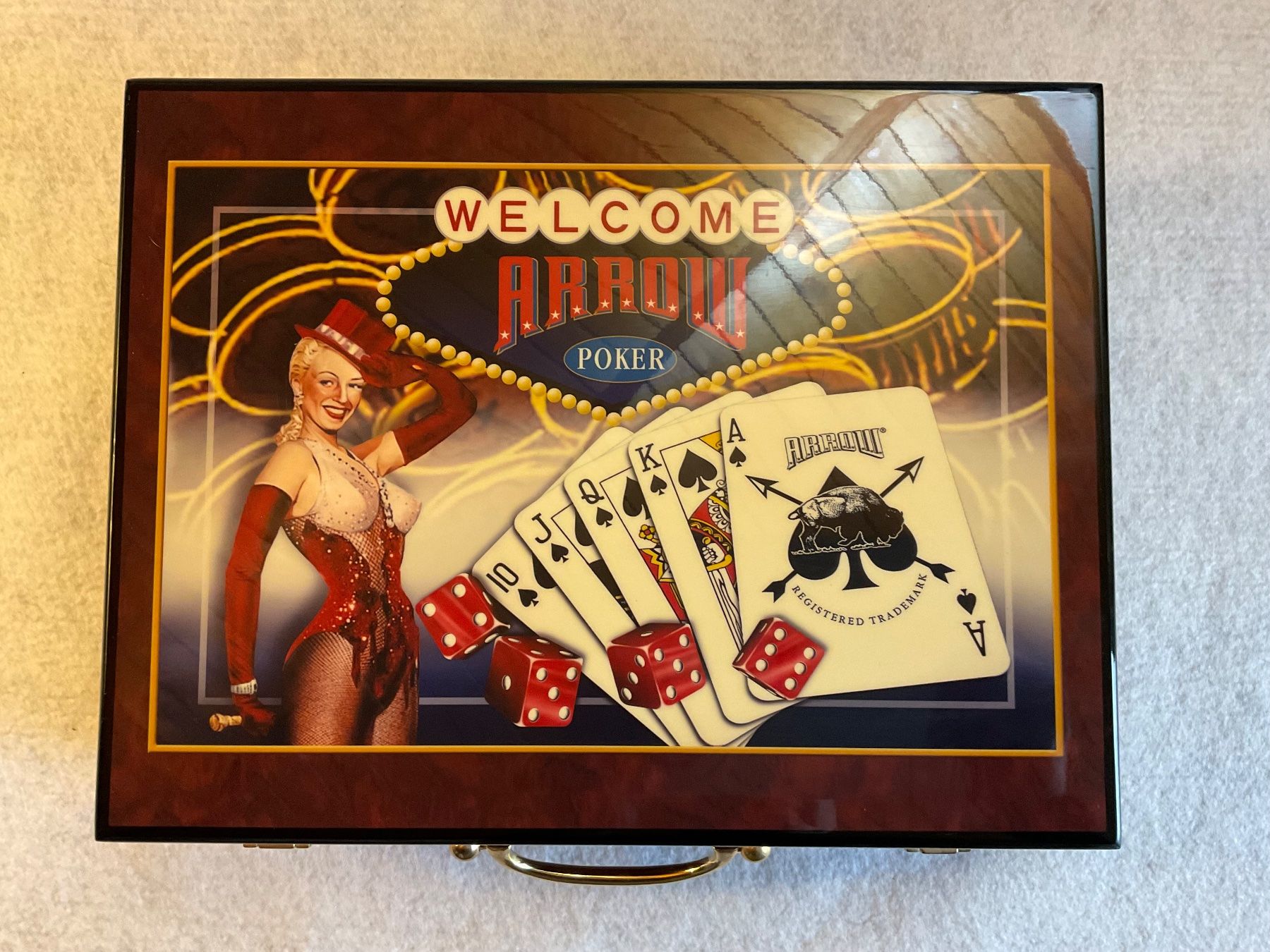 Giochi: Luxus Poker-Set in Holzbox – Nuovo (secondo la descrizione) da Gunzgen venduto da GerhardAerni 1