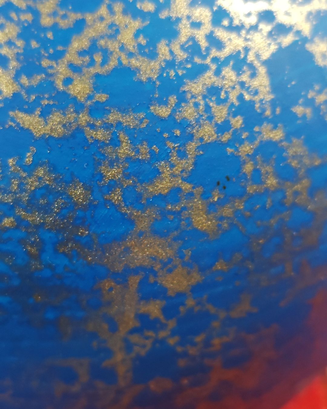 Vasi & Recipienti: Blaue Blumenvase mit Goldmuster, ca 19cm hoch – Nuovo (secondo la descrizione) da Rheinsulz venduto da Dred 3