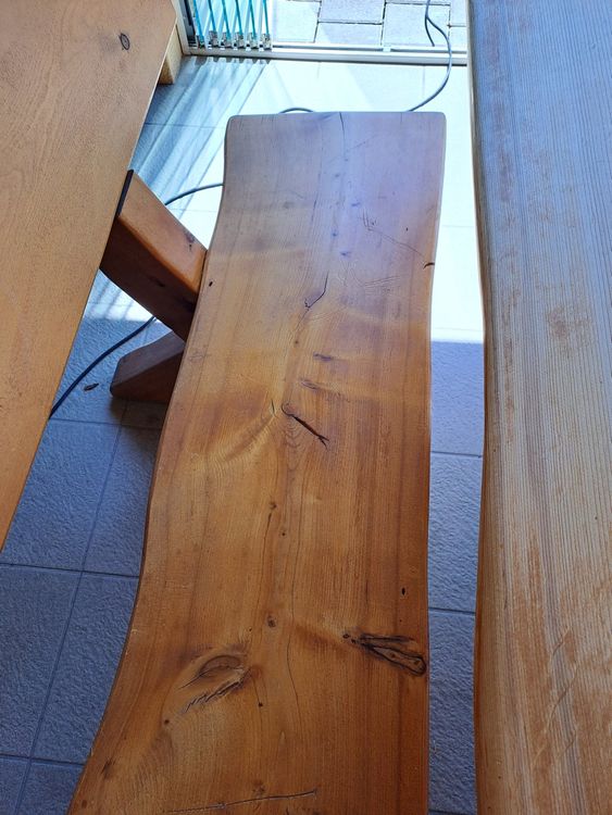 Set di tavolo e panche: Tischset aus massivem Tannenholz / echtes Handwerk / Unikat – Usato da Andwil TG venduto da Natur5 3