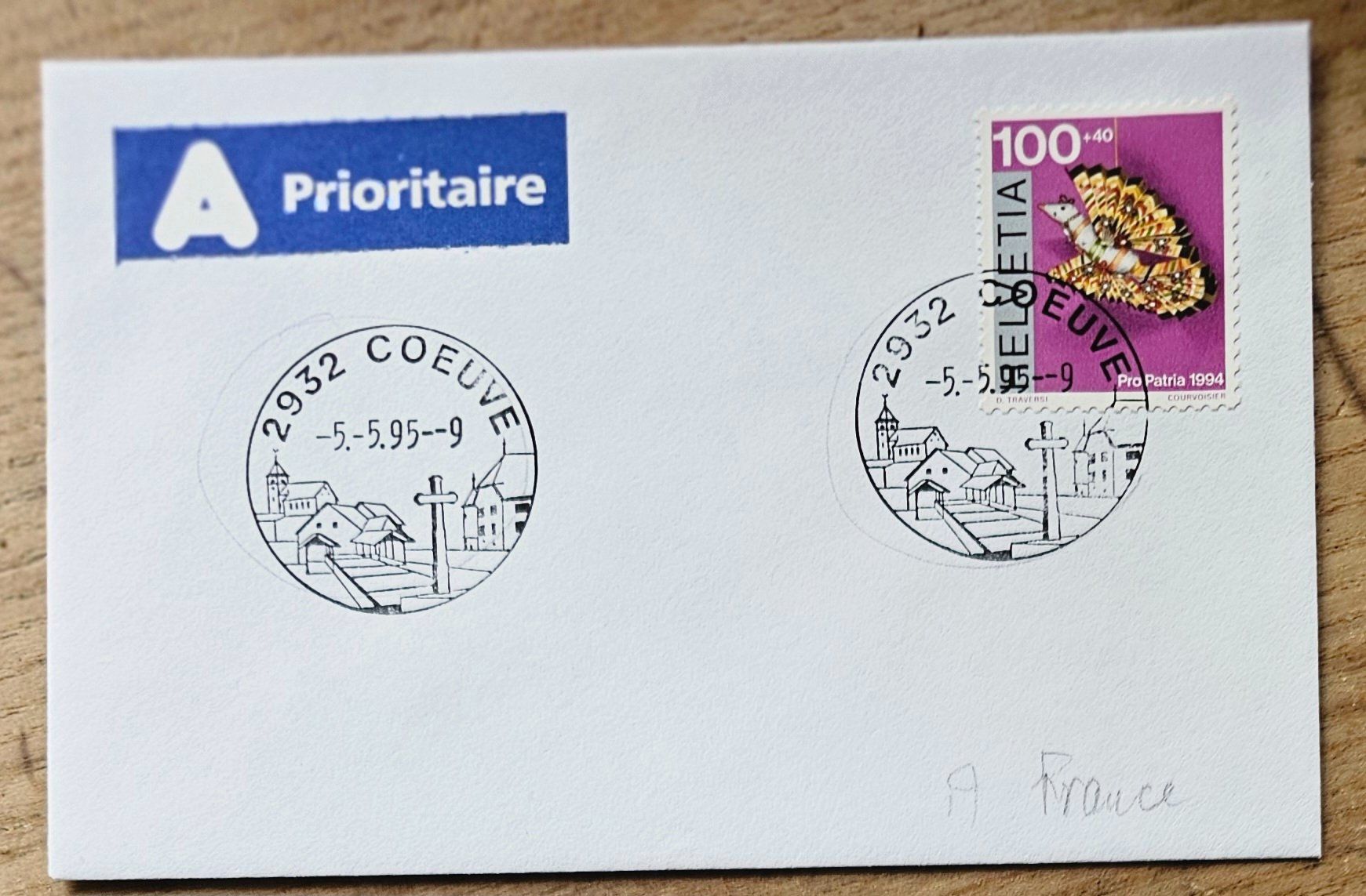 Tutti i francobolli: Sst Brief COEUVE  5.5.95 – Nuovo (secondo la descrizione) da Les Valettes venduto da Nuba1