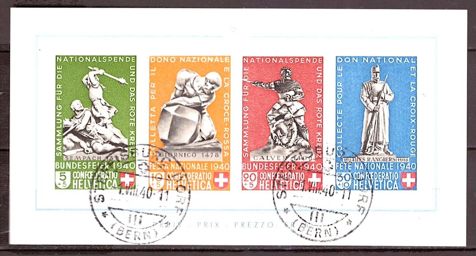 Tous les timbres: # 71 --- BUNDESFEIERBLOCK – D'occasion à Dübendorf par Piero2
