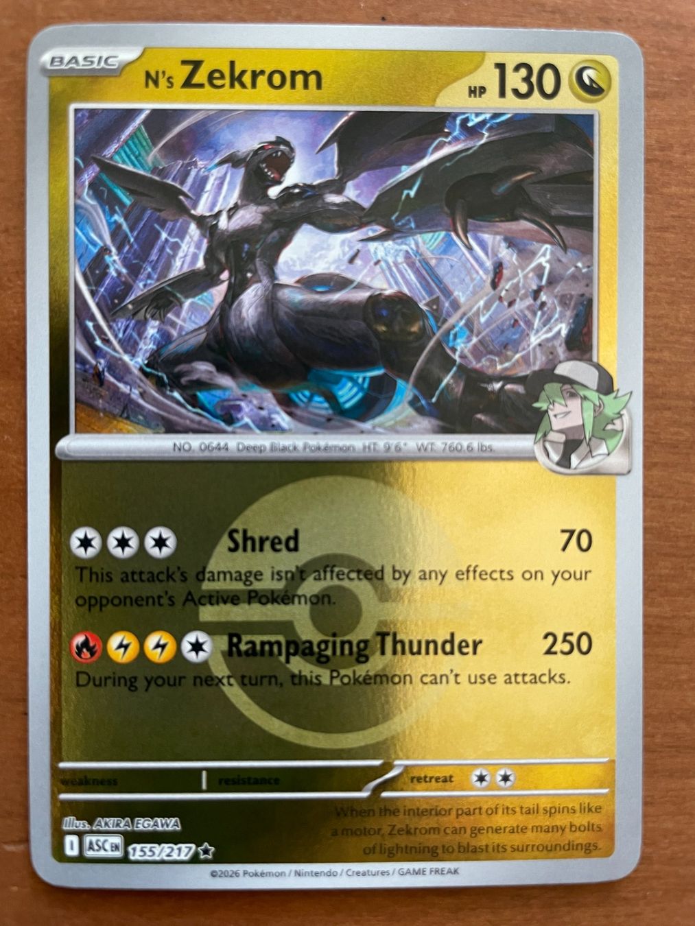 Pokémon Carte collezionabili: Pokemon N's Zekrom Reverse (Versand gratis) – Nuovo (secondo la descrizione) da Chur venduto da Angerson