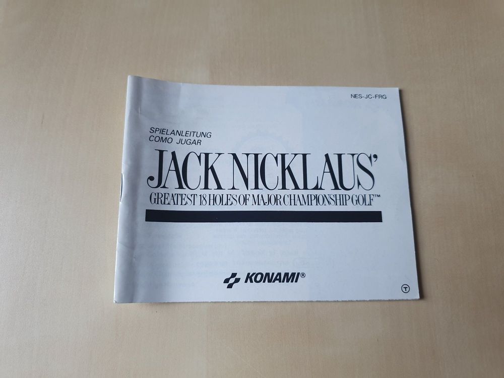 Jeu Nintendo NES Jack Nicklaus Golf complet PAL FRG