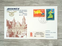 TR100 Enveloppe + Timbre Liechtenstein 1971