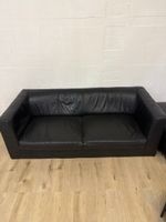 Ledersofa schwarz 3-Sitzer guter Zustand
