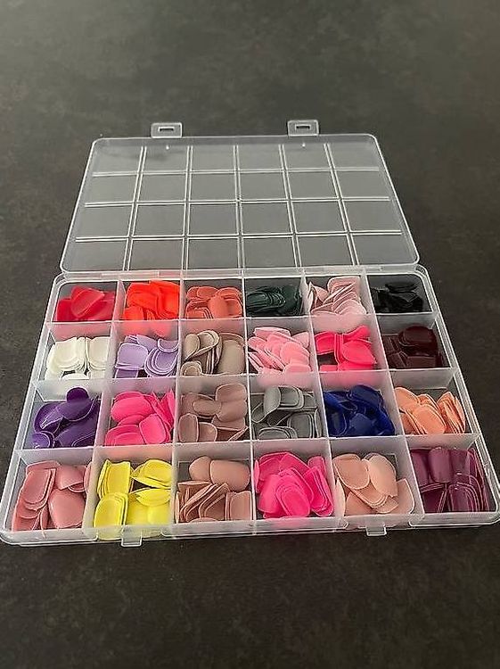 Frcolor 50 Stück Kunstnägel Display-Fan – Übungs-Tool Für Nageldesign, Natürliche Farbe (ca. 17 X 11,5 Cm)