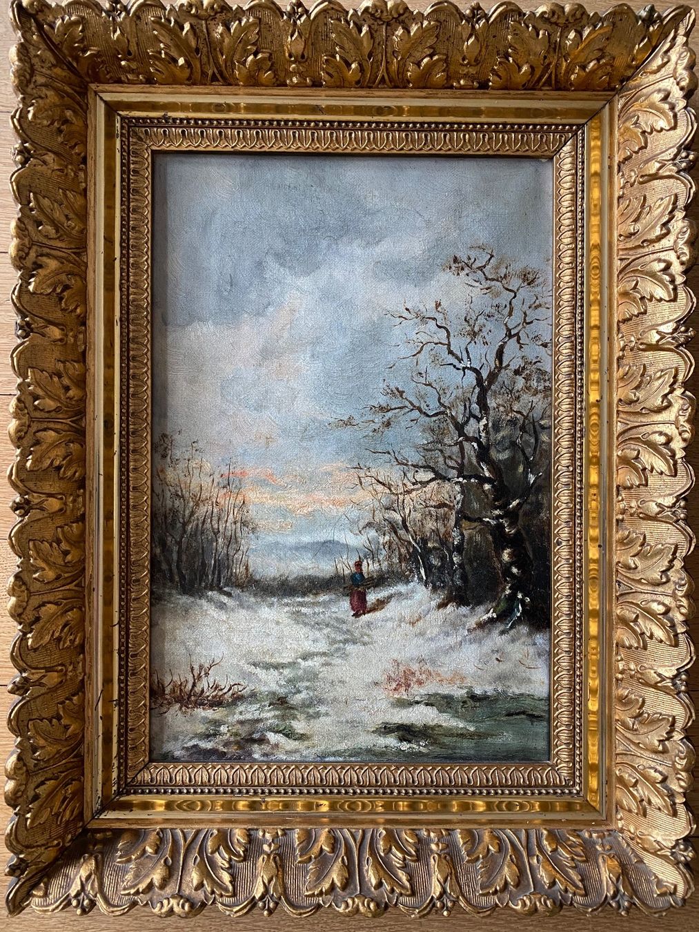 Dipinti: Winterlandschaft im Prunkrahmen – Usato da Zürich venduto da leo0105