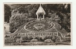 Ansichtskarte Kursaal Interlaken Blumenuhr gebraucht