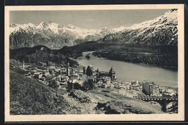 St. Moritz-Dorf, Teilansicht und die Lan