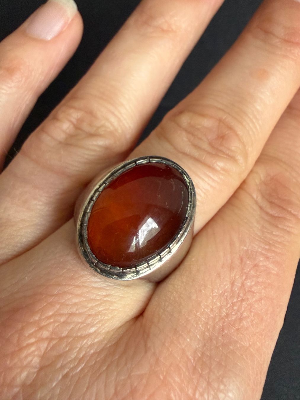 Anelli: Vintage Silber Ring mit Karneol 800 – Usato da Spiegel b. Bern venduto da Rogger72 4