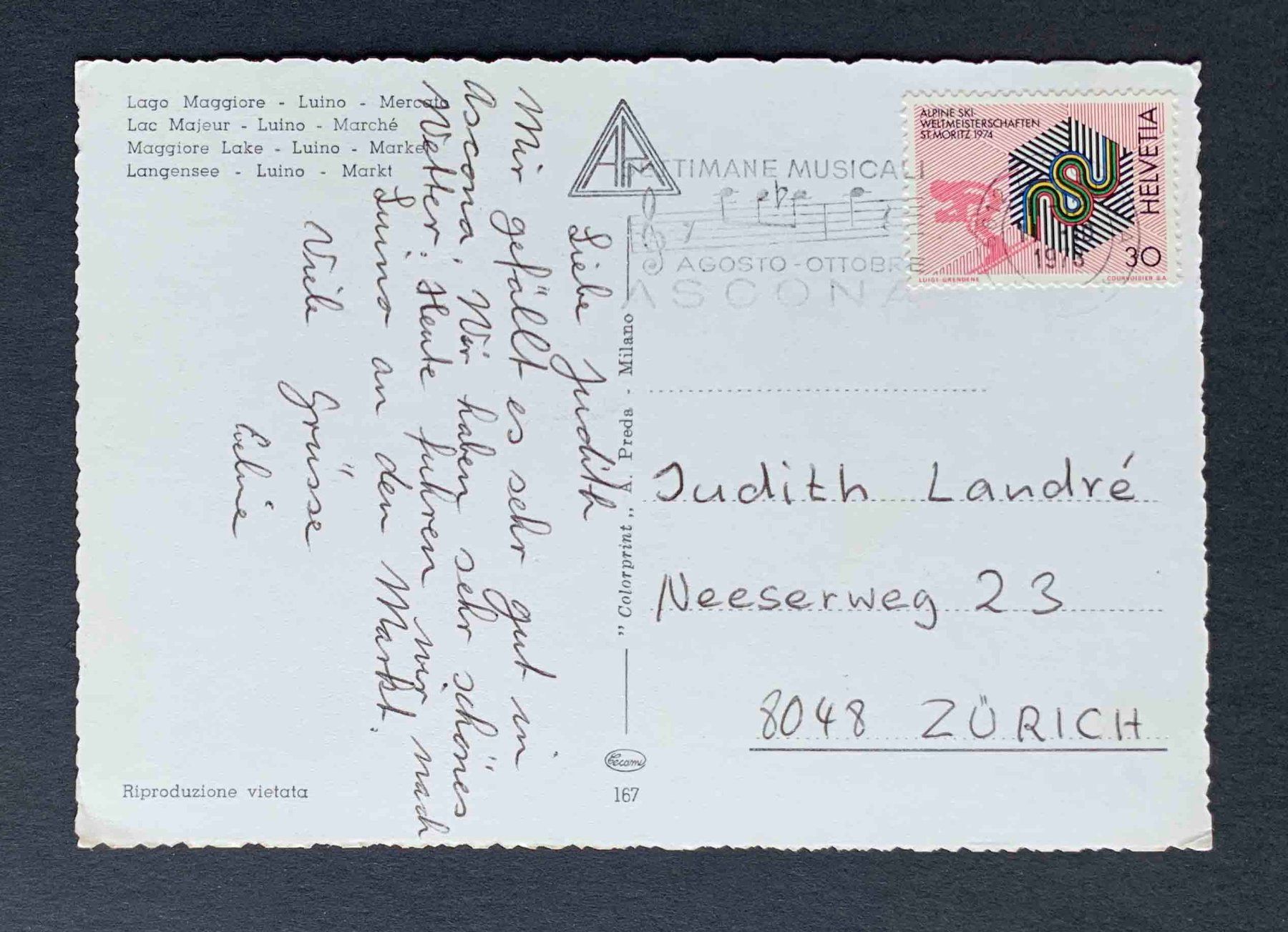Cartoline postali: AK Lago Maggiore Luino – Usato da Goldau venduto da artelier1 1