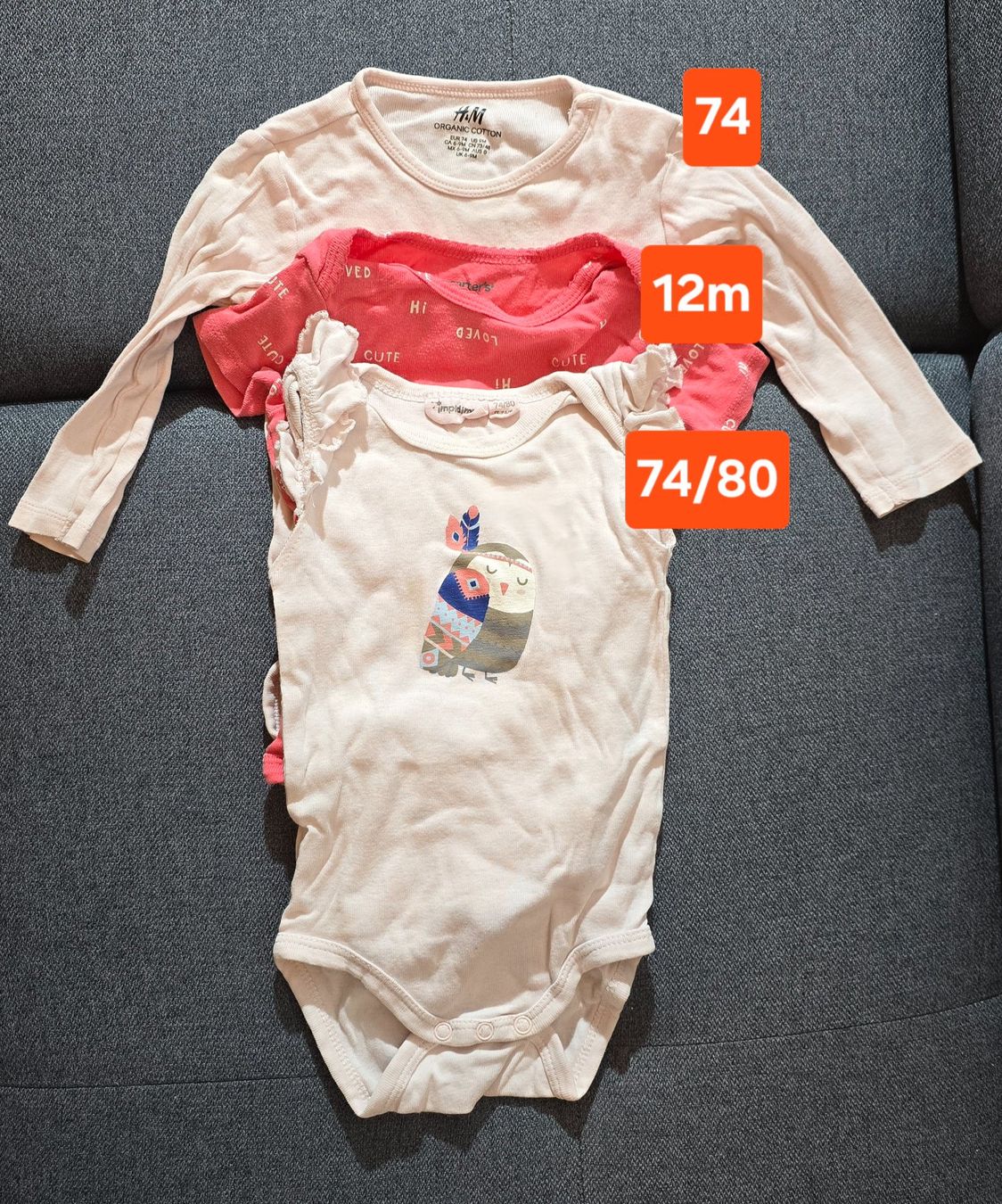 Lotti & Set di vestiti: Bodies Mädchen 74/80 – Usato da Ueken venduto da TransportProfi
