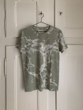 Batik T-Shirt pastellgrün-weiss (neu) - M