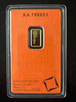 25 1 Gramm Goldbarren von Valcambi Suisse