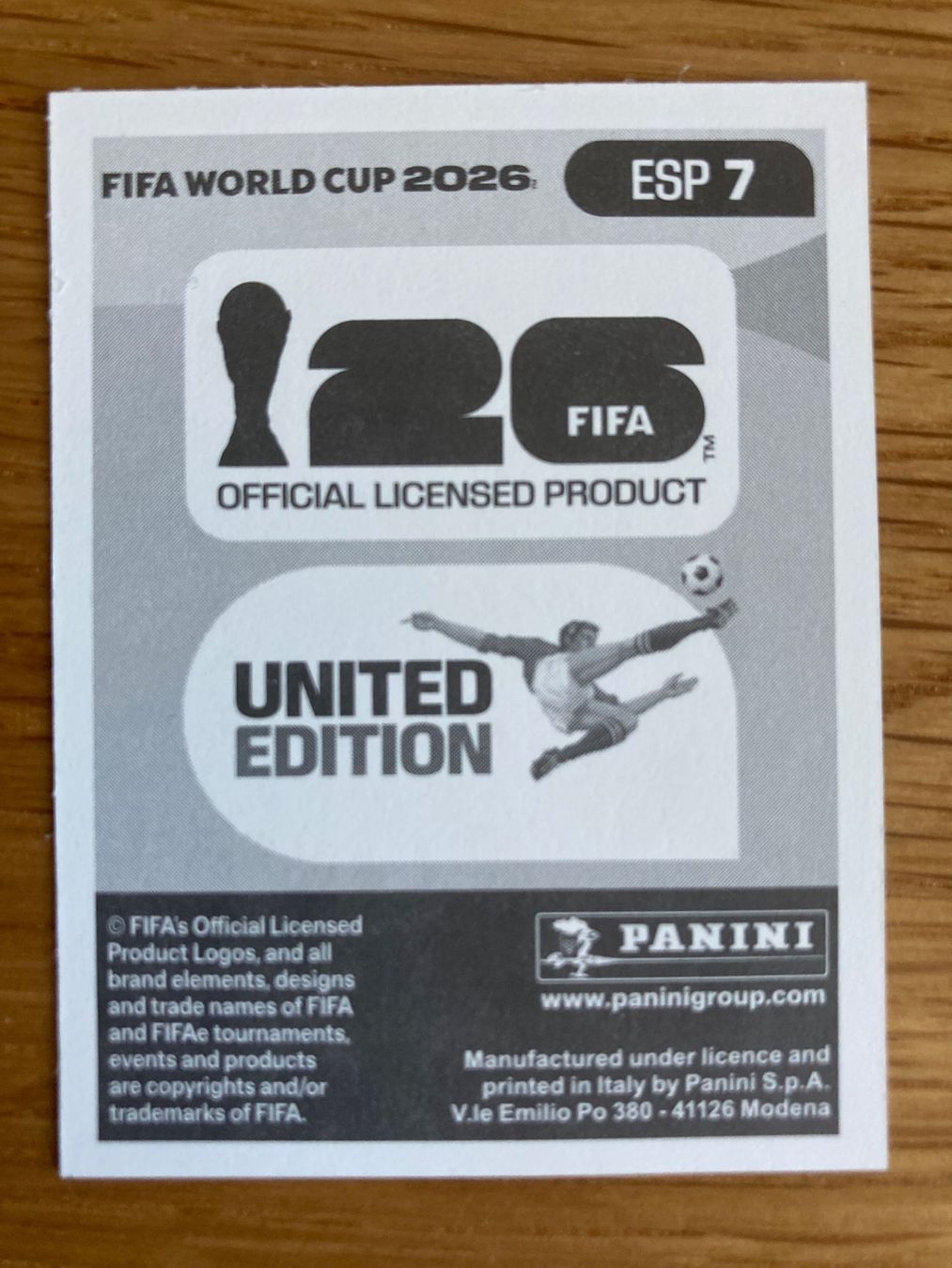 Panini Carte collezionabili: WM Sticker ESP 7 – Nuovo (secondo la descrizione) da Winterthur venduto da Whitefish 1