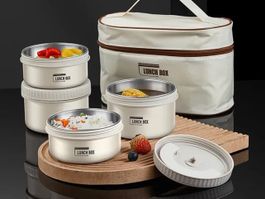 Lunch 🥙 Container, Stackable, Portable, 2*470,2*650ml + Bag