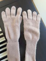 Strickhandschuhe beige weich mit langem Bündchen neu