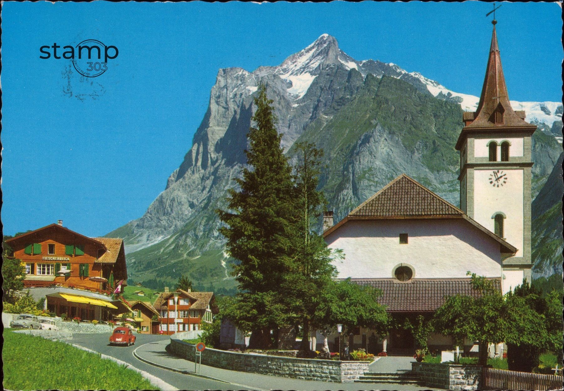Ansichtskarten: 1972 AK Grindelwald mit Wetterhorn – Gebraucht aus Eggersriet von stamp303