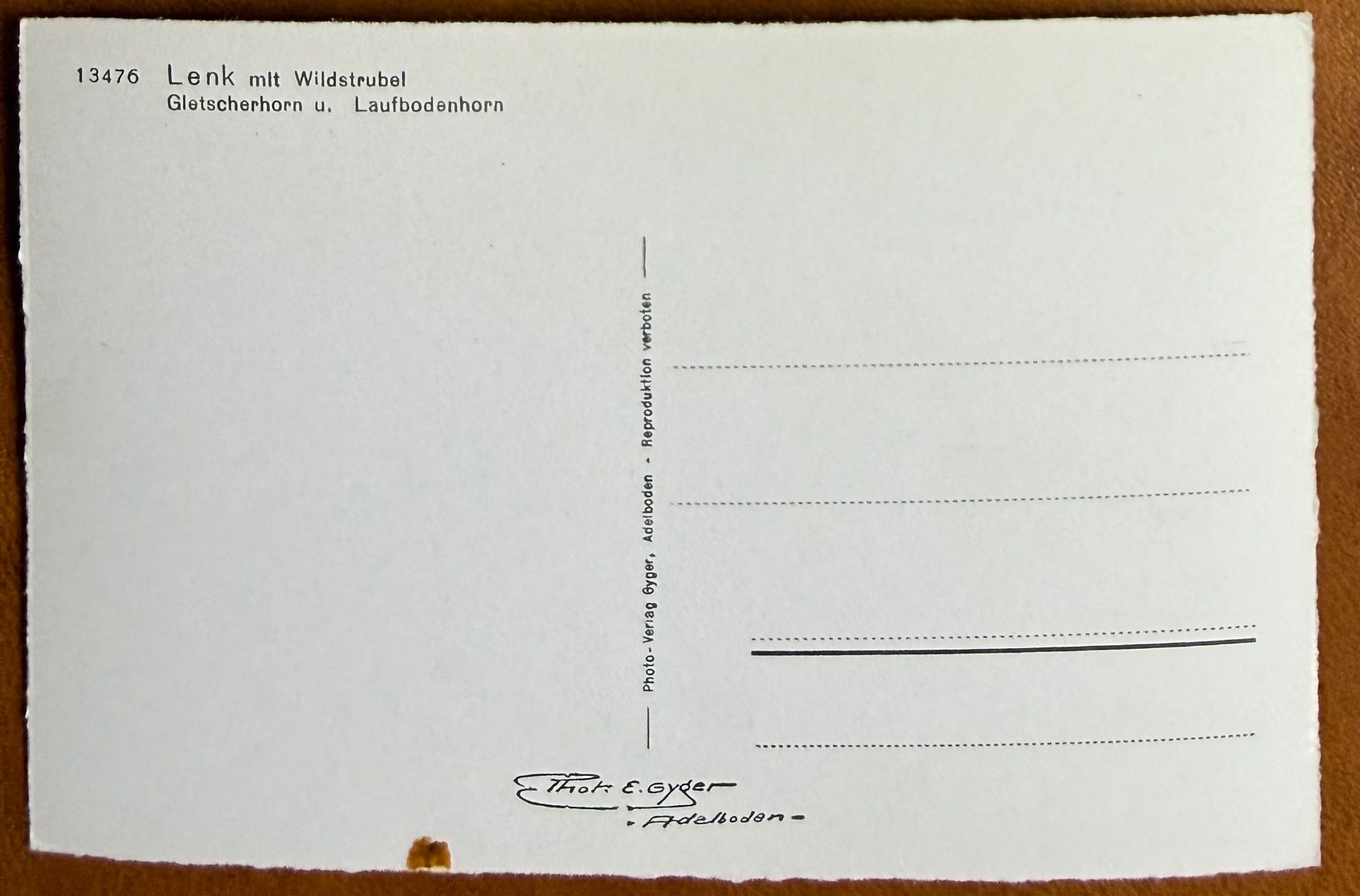 Cartoline postali: Lenk - AK – Usato da Lutry venduto da Ediego 1