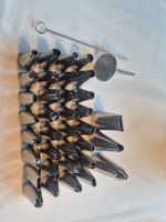 Spritzbeutel Tüllen Set Edelstahl mit Reinigungsbürste
