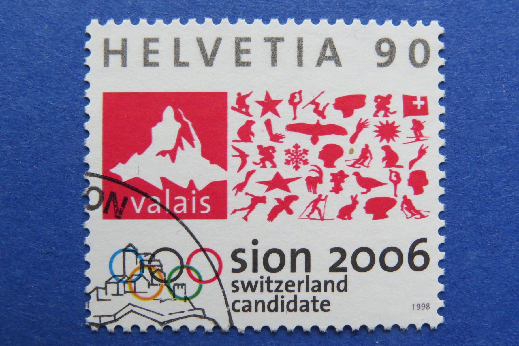 Alle Briefmarken: Sondermarke "Sion 2006", 1998 Nr.939 - Ersttagstempel BERN – Gebraucht aus Brunnen von Kumari