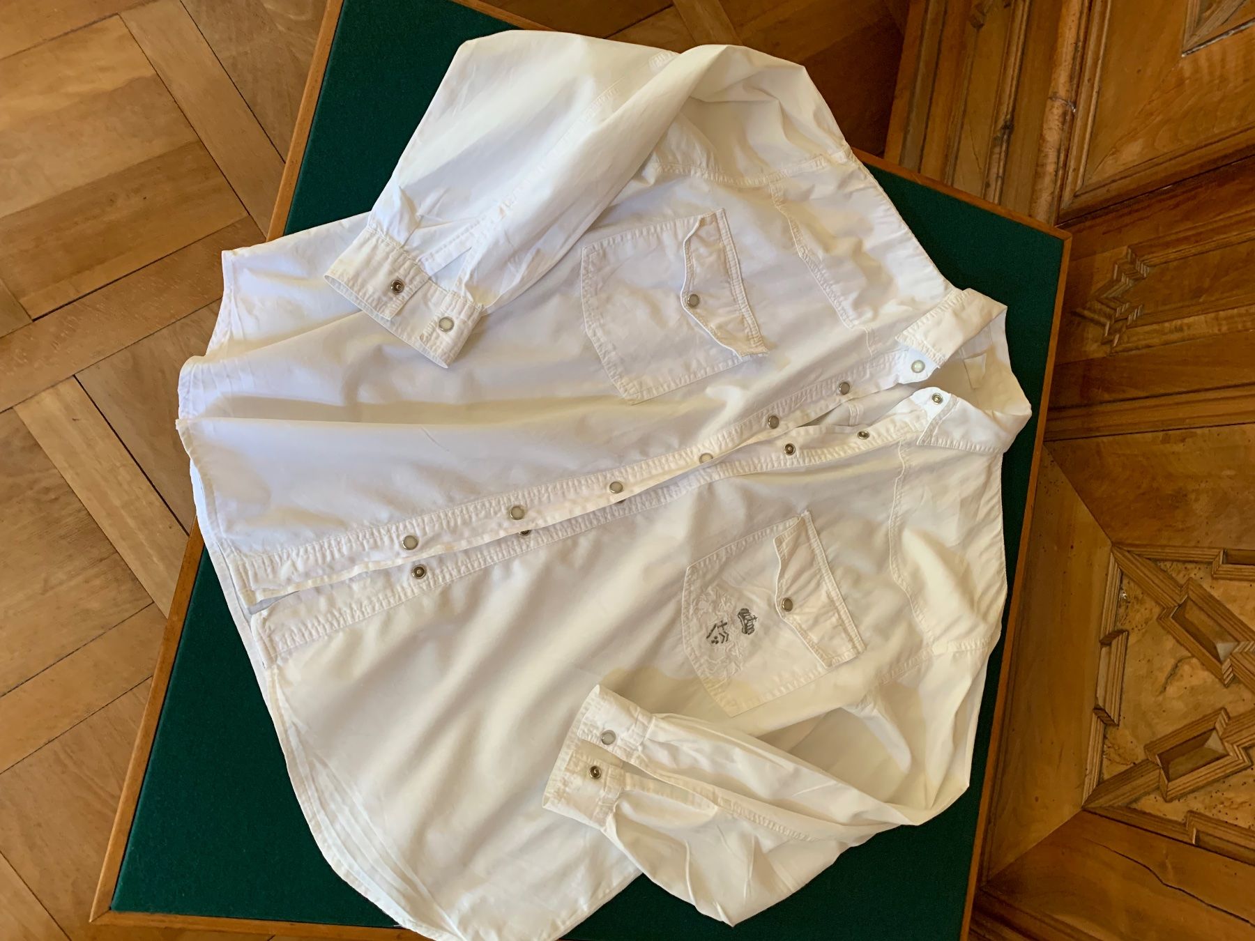 Camicie: Bluse - Hemd 100% Baumwolle Gr L Farbe: Weiß – Usato da Interlaken venduto da Bona55 4