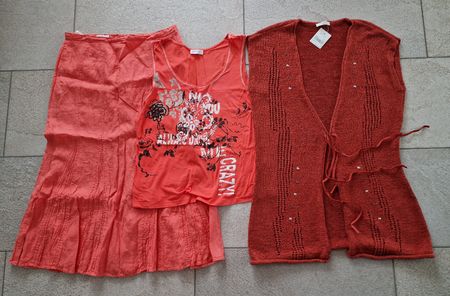 Bonita Sommer Set, Gr. M, Top, Rock und Weste, neuwertig