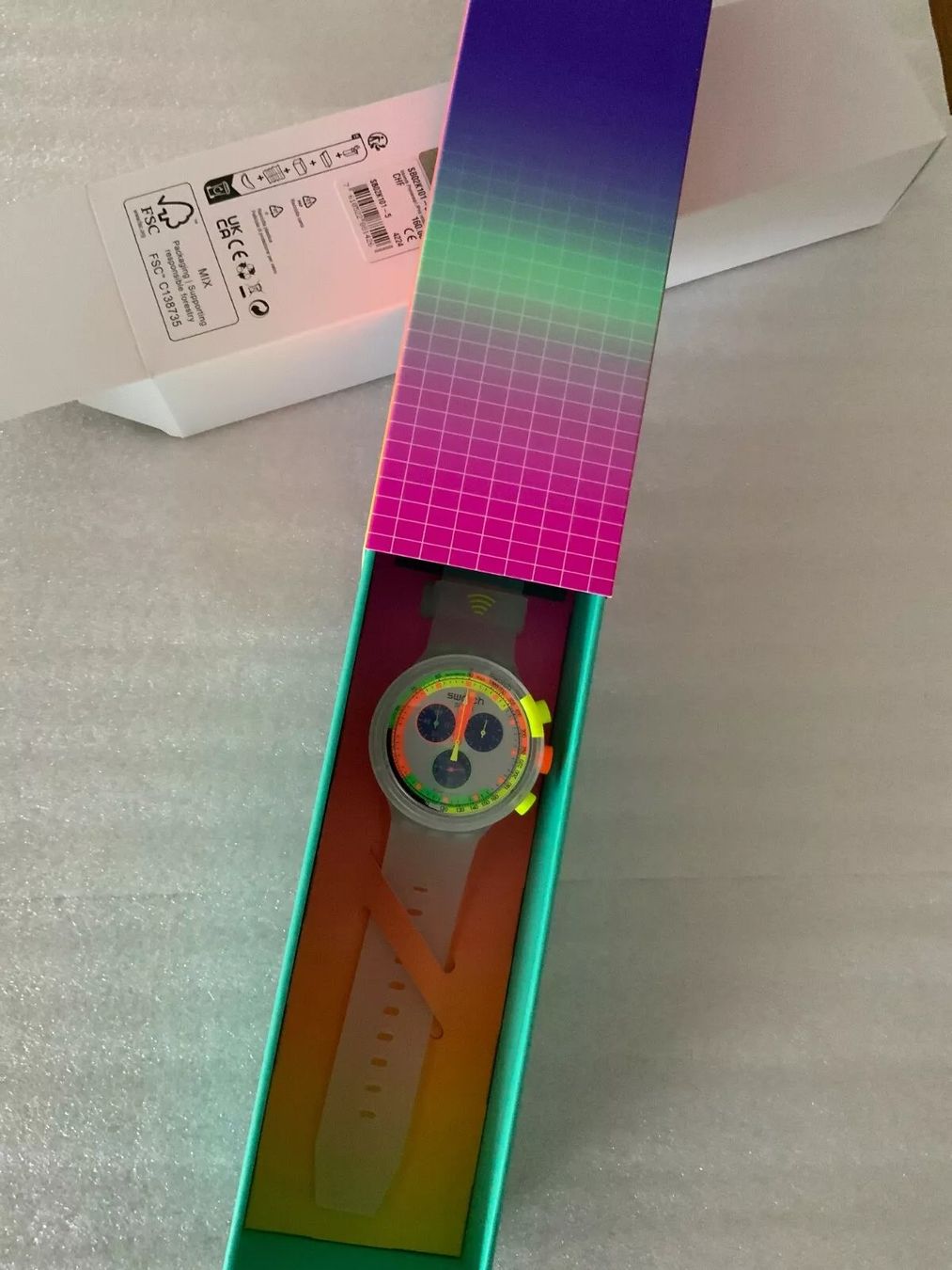 Swatch Uhren: Swatch Big Bold Chrono NEON JELLY PAY – Neu und originalverpackt aus Wettswil von rotonda 6
