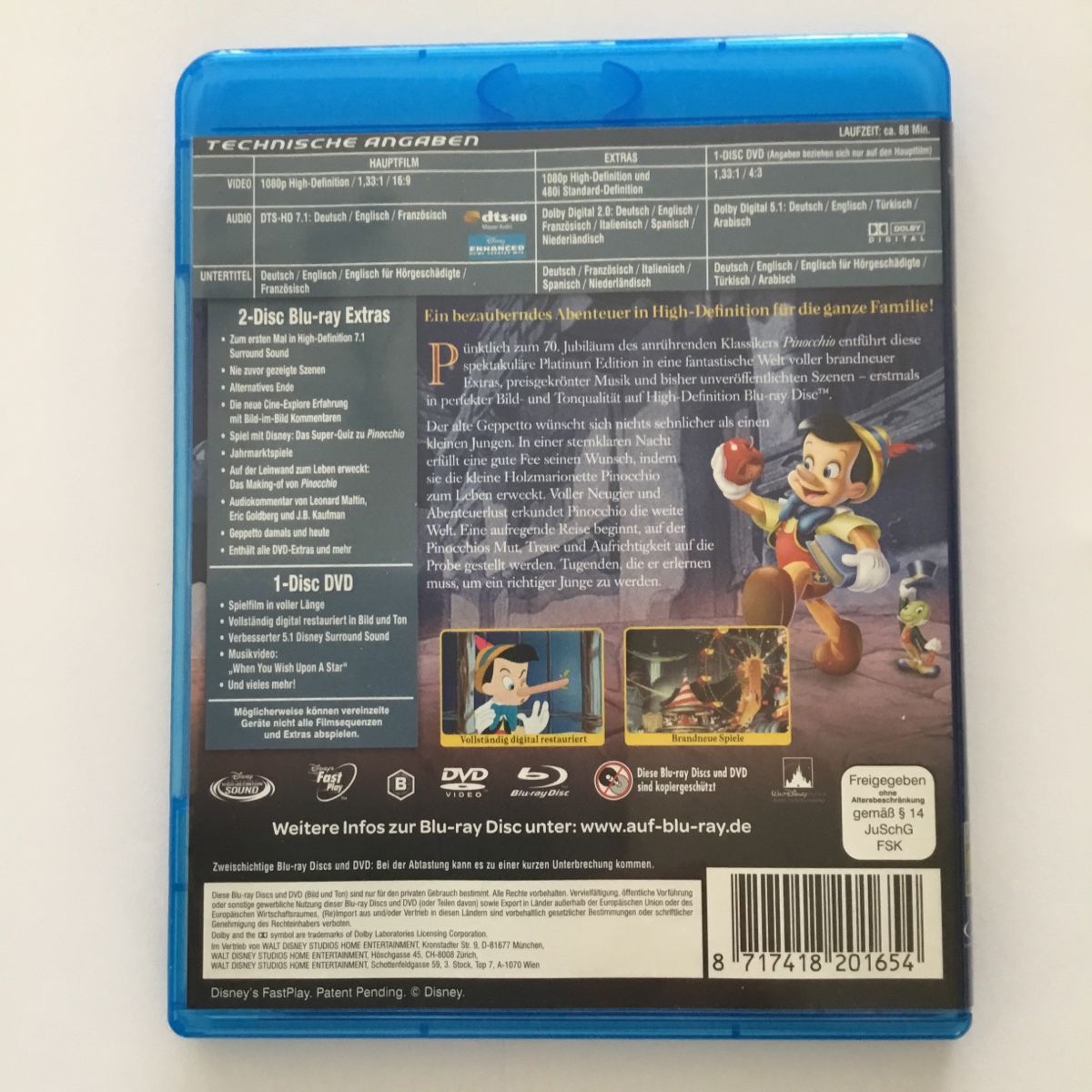 Tutti i DVDs: Pinocchio - Blu Ray + Dvd. - 2 Disc Neu Wertig – Nuovo (secondo la descrizione) da Blauen venduto da berlingo65 1