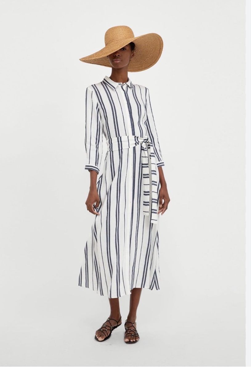 Zara Vestiti: Zara gestreiftes Hemdblusenkleid Grösse M – Usato da sonvico venduto da Ptequila